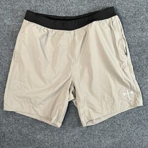 Holstrength First Original Collection Men's Gym Shorts Tan Black Size L Barbell